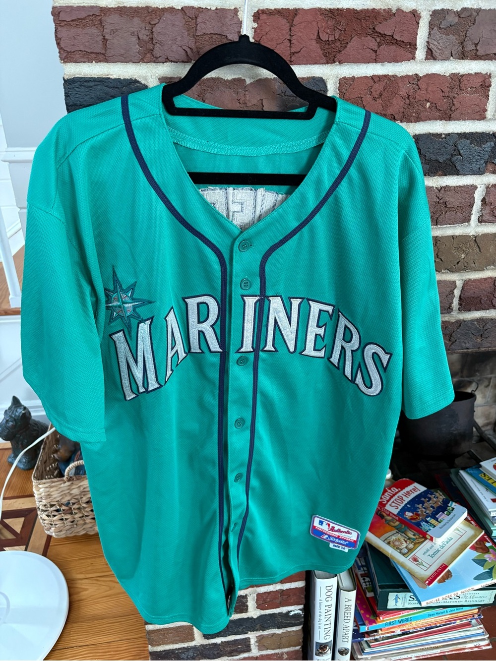 Majestic Seattle Mariners Ken Griffey Jr Flex Base Jersey Size 52 (Pre-owned)